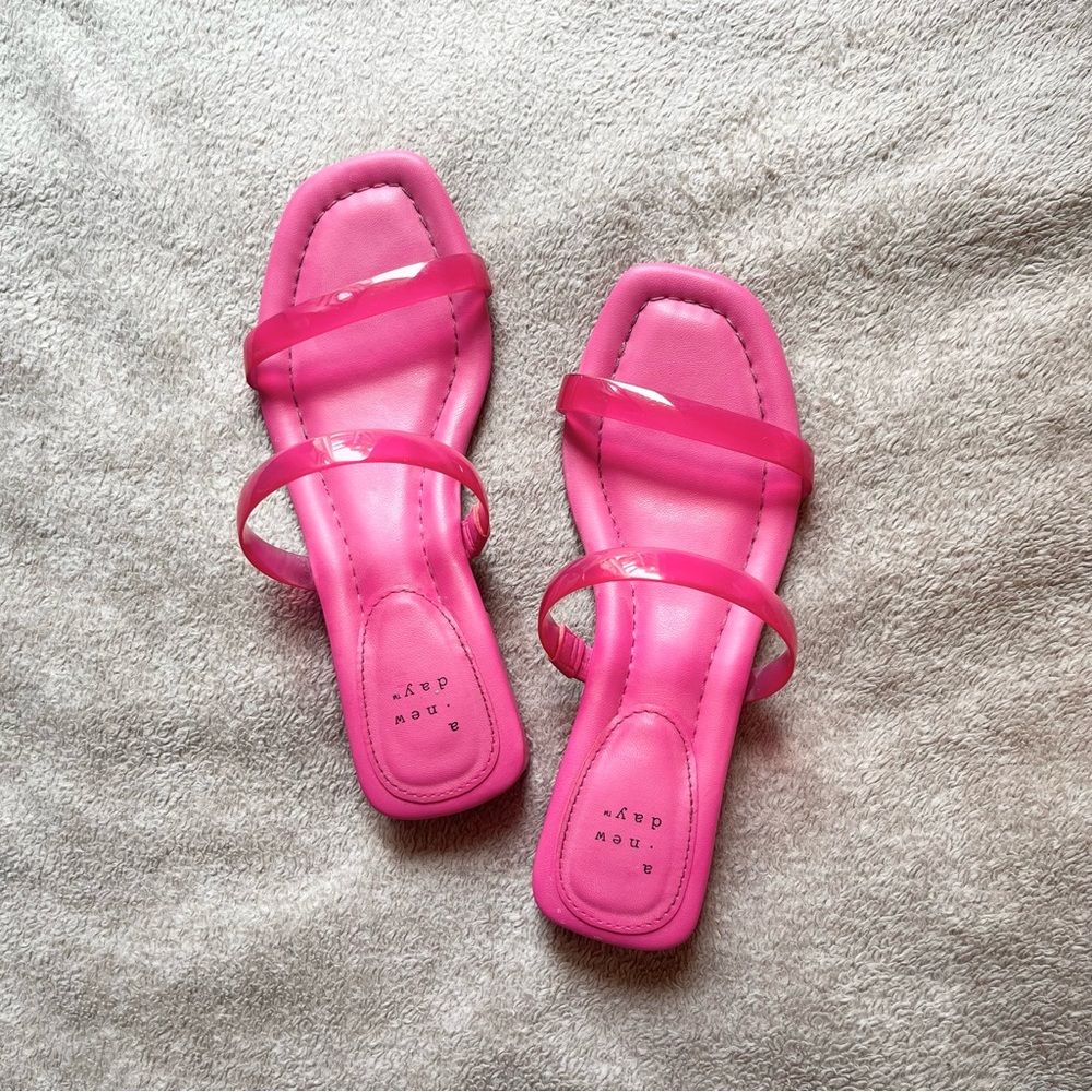 A New Day Hot Pink Sandals Size 6